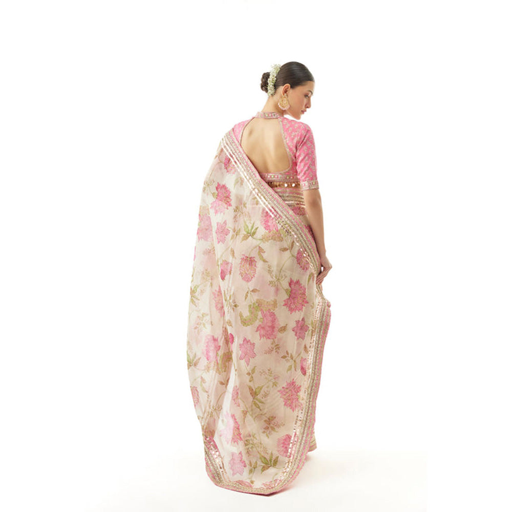 Gopi Vaid Aavika Saree with Stitched Blouse and Petticoat