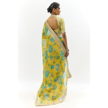 Gopi Vaid Aavika Saree with Stitched Blouse and Petticoat