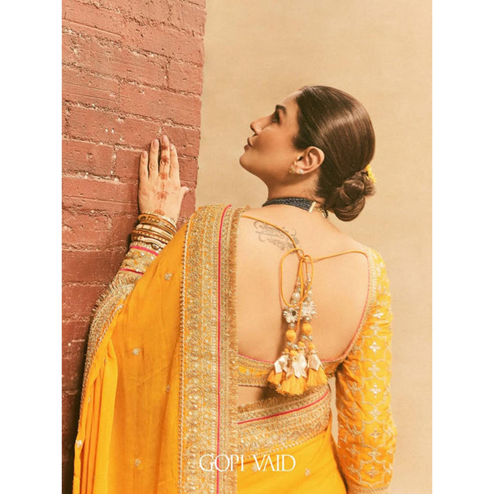 Gopi Vaid Raveena Tandon in Dilruba Saree with Stitched Blouse
