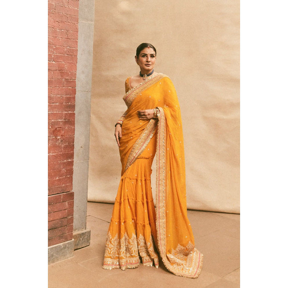Gopi Vaid Raveena Tandon in Dilruba Saree with Stitched Blouse