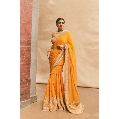 Gopi Vaid Raveena Tandon in Dilruba Saree with Stitched Blouse