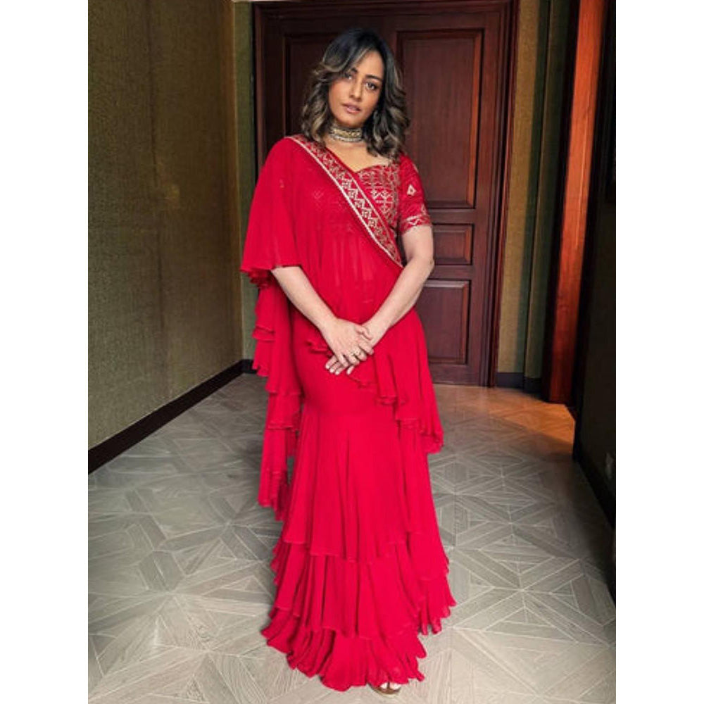 Gopi Vaid Abshar Saree with Stitched Blouse