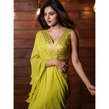 Gopi Vaid Abshar Saree with Stitched Blouse