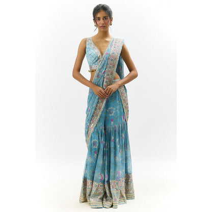 Gopi Vaid Jenisha Saree with Stitched Blouse