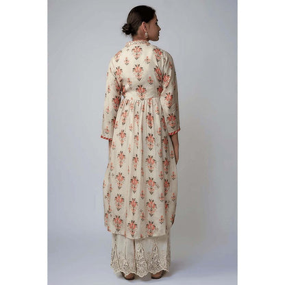 Gopi Vaid Women Cotton Floral Kurta and Palazzo