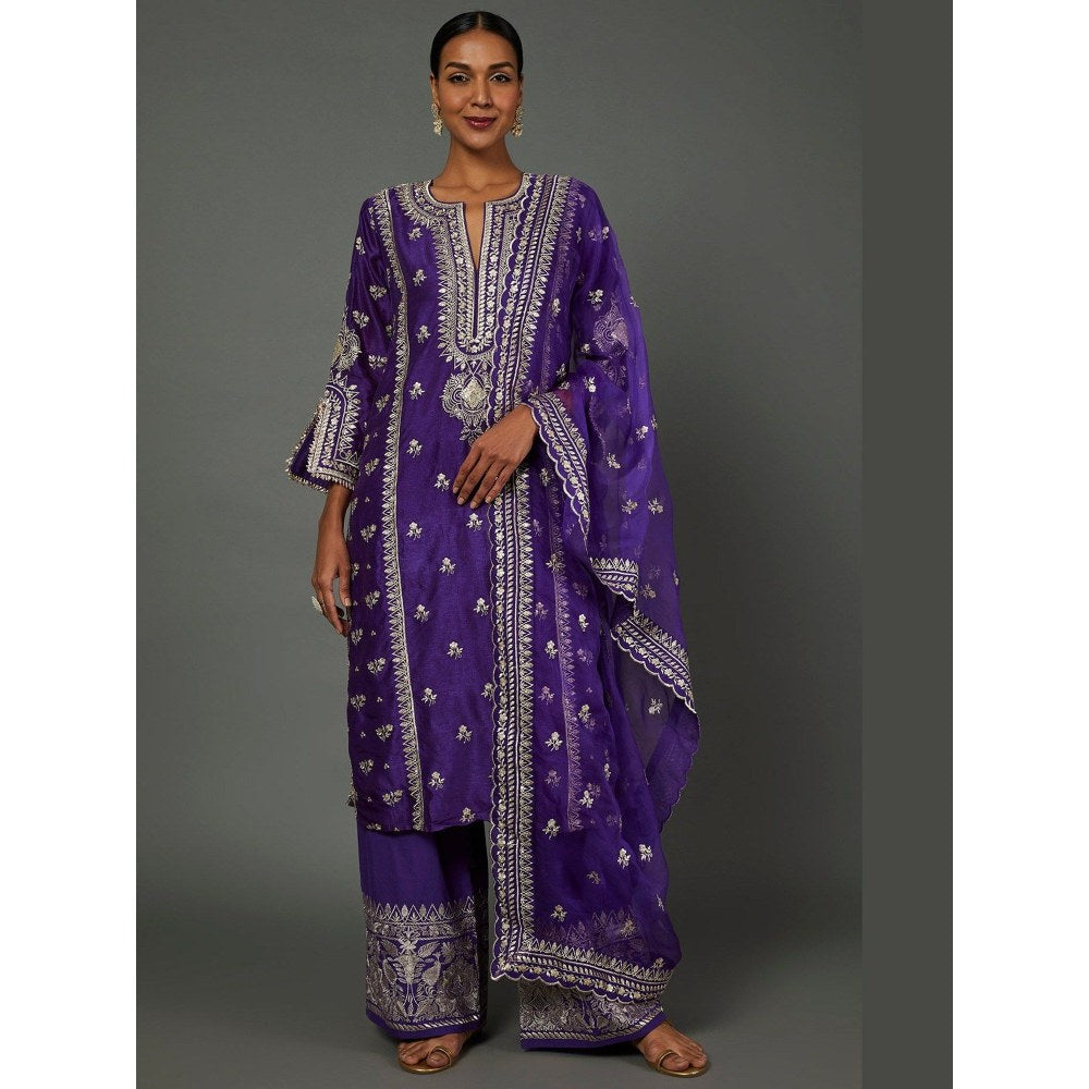 Gopi Vaid New Rati Purple Kurta with Palazzo and Dupatta