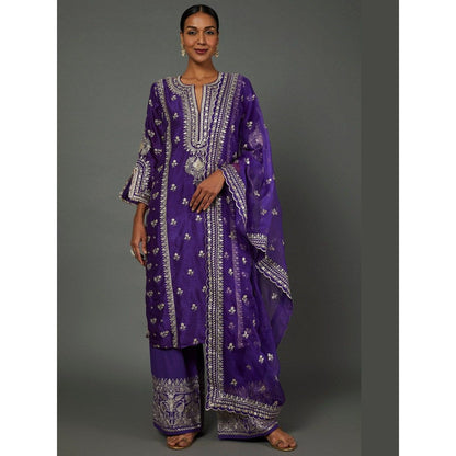 Gopi Vaid New Rati Purple Kurta with Palazzo and Dupatta