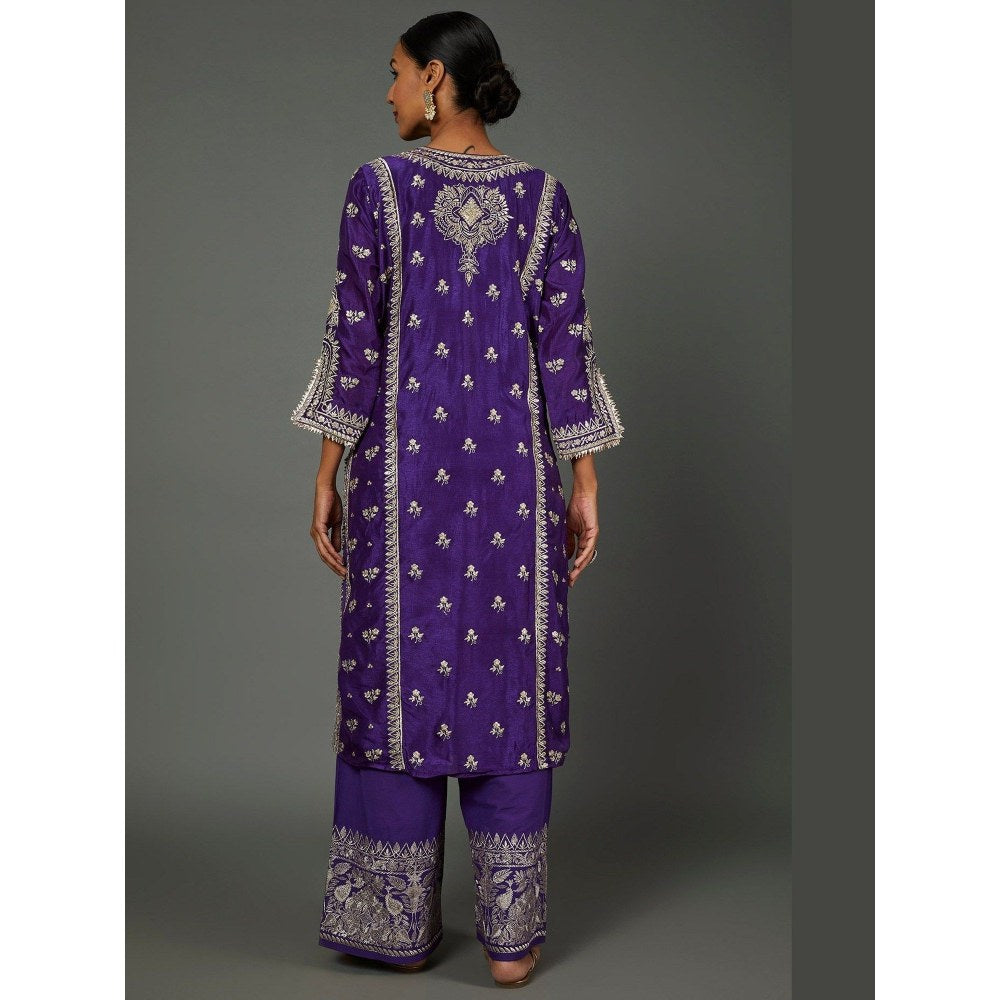 Gopi Vaid New Rati Purple Kurta with Palazzo and Dupatta