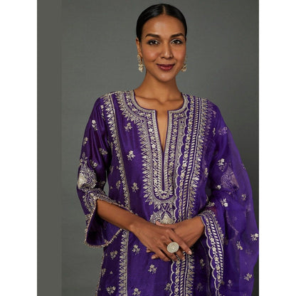 Gopi Vaid New Rati Purple Kurta with Palazzo and Dupatta