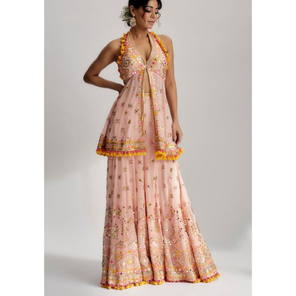 Gopi Vaid Ishana Pink Kurta with Palazzo