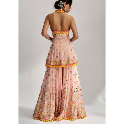 Gopi Vaid Ishana Pink Kurta with Palazzo