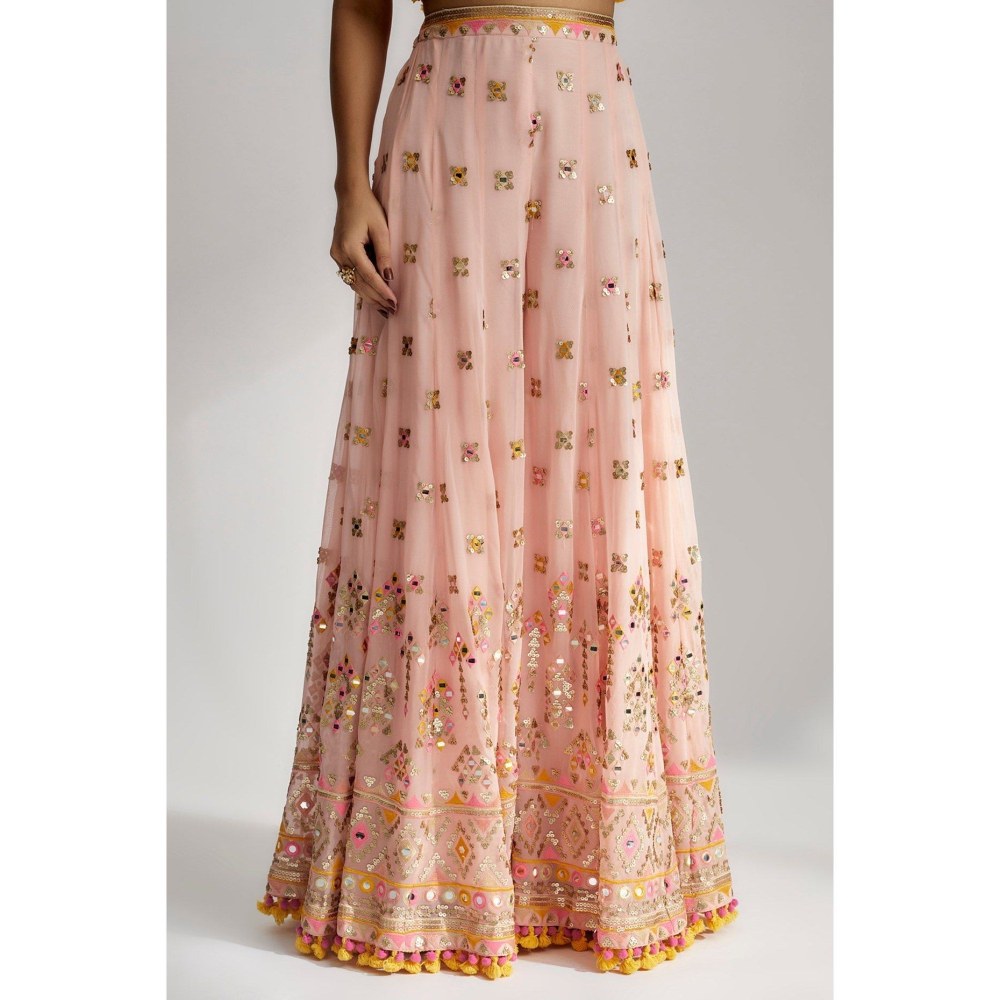 Gopi Vaid Ishana Pink Kurta with Palazzo
