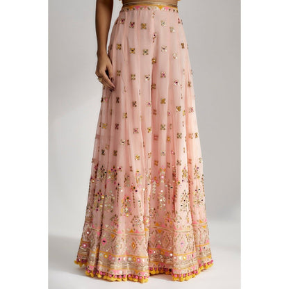 Gopi Vaid Ishana Pink Kurta with Palazzo