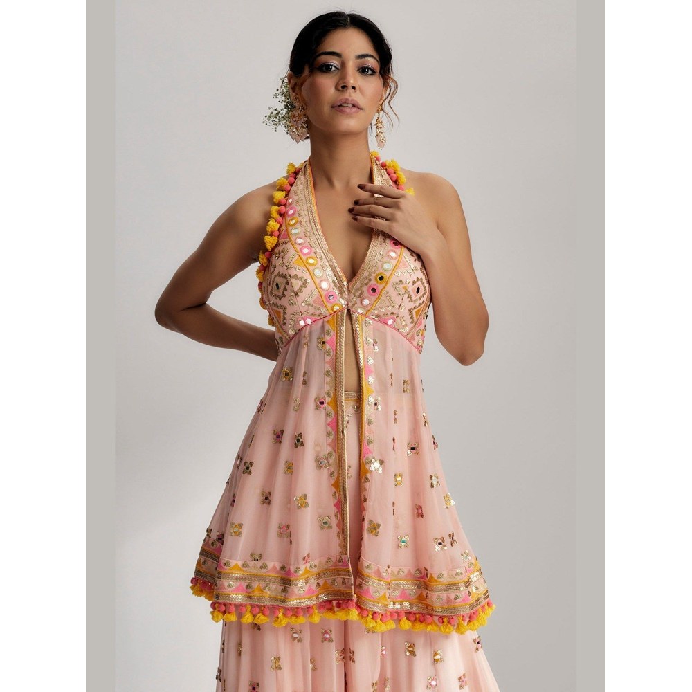 Gopi Vaid Ishana Pink Kurta with Palazzo