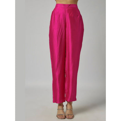 Gopi Vaid Golconda Vanya Pink Blouse with Dupatta and Pant
