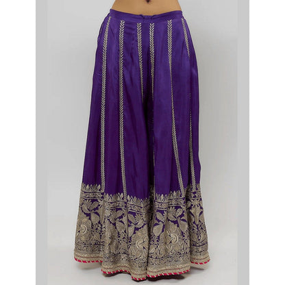 Gopi Vaid Baani Purple Kurta with Sharara and Dupatta