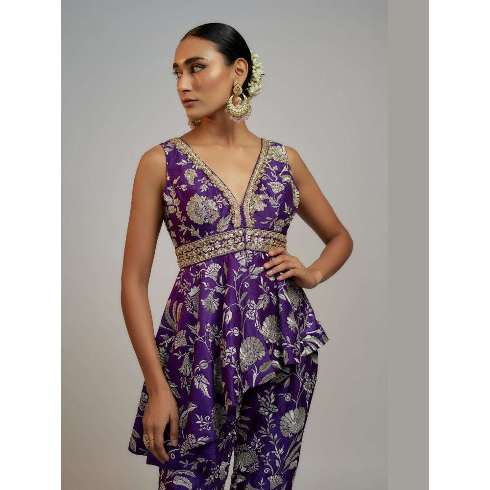 Gopi Vaid Golconda Adveta Purple Co-Ord Set