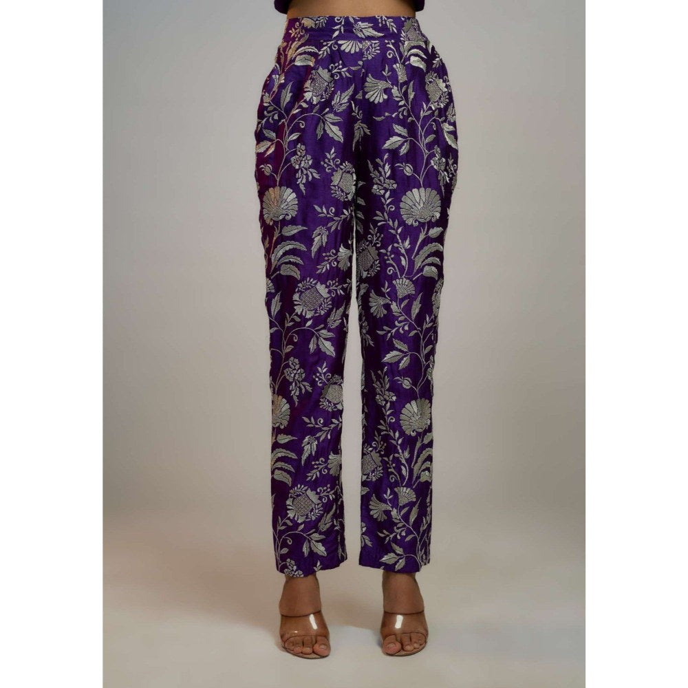 Gopi Vaid Golconda Adveta Purple Co-Ord Set