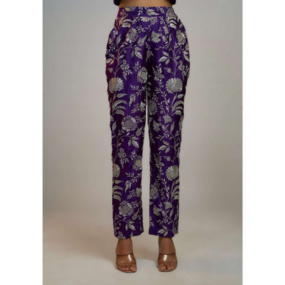 Gopi Vaid Golconda Adveta Purple Co-Ord Set