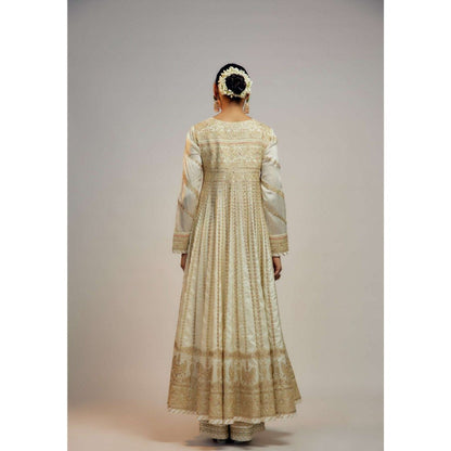 Gopi Vaid Golconda Suhana White Anarkali Kurta with Palazzo