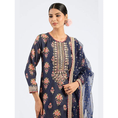 Gopi Vaid Aditi Blue Kurta with Sharara and Dupatta