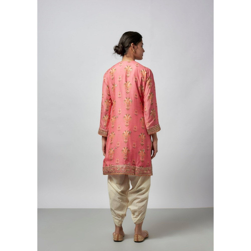 Gopi Vaid Moulika Pink Kurta with Dhoti and Dupatta