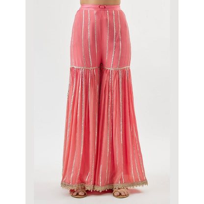 Gopi Vaid Sofina Pink Kurta with Sharara and Dupatta