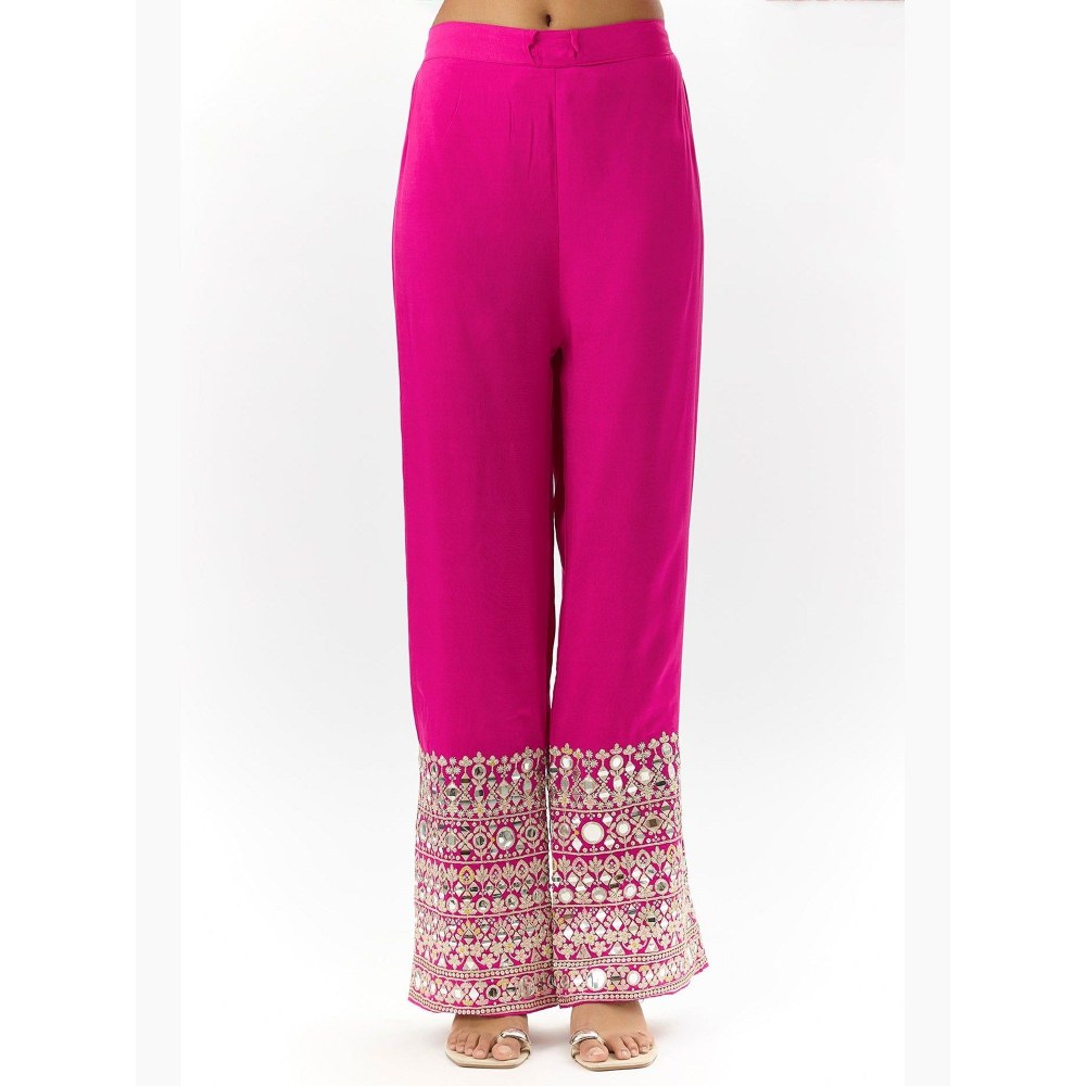 Gopi Vaid Cheshtha Pink Anarkali Kurta with Pant and Dupatta