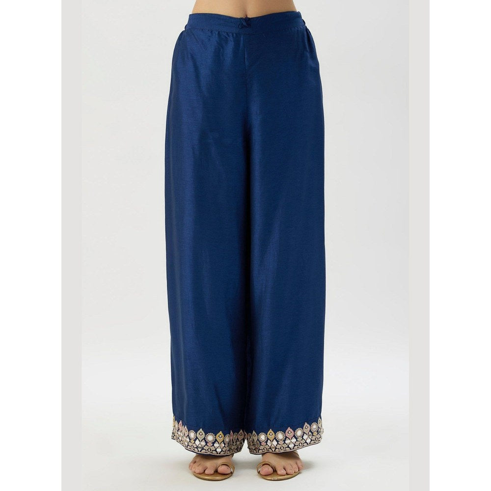 Gopi Vaid Amiha Blue Anarkali Kurta with Palazzo and Dupatta
