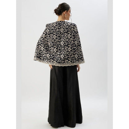 Gopi Vaid Ajala Black Blouse with Palazzo and Jacket