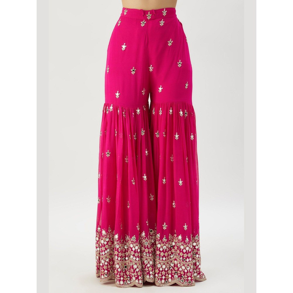 Gopi Vaid Kiah Pink Kurta with Sharara and Dupatta