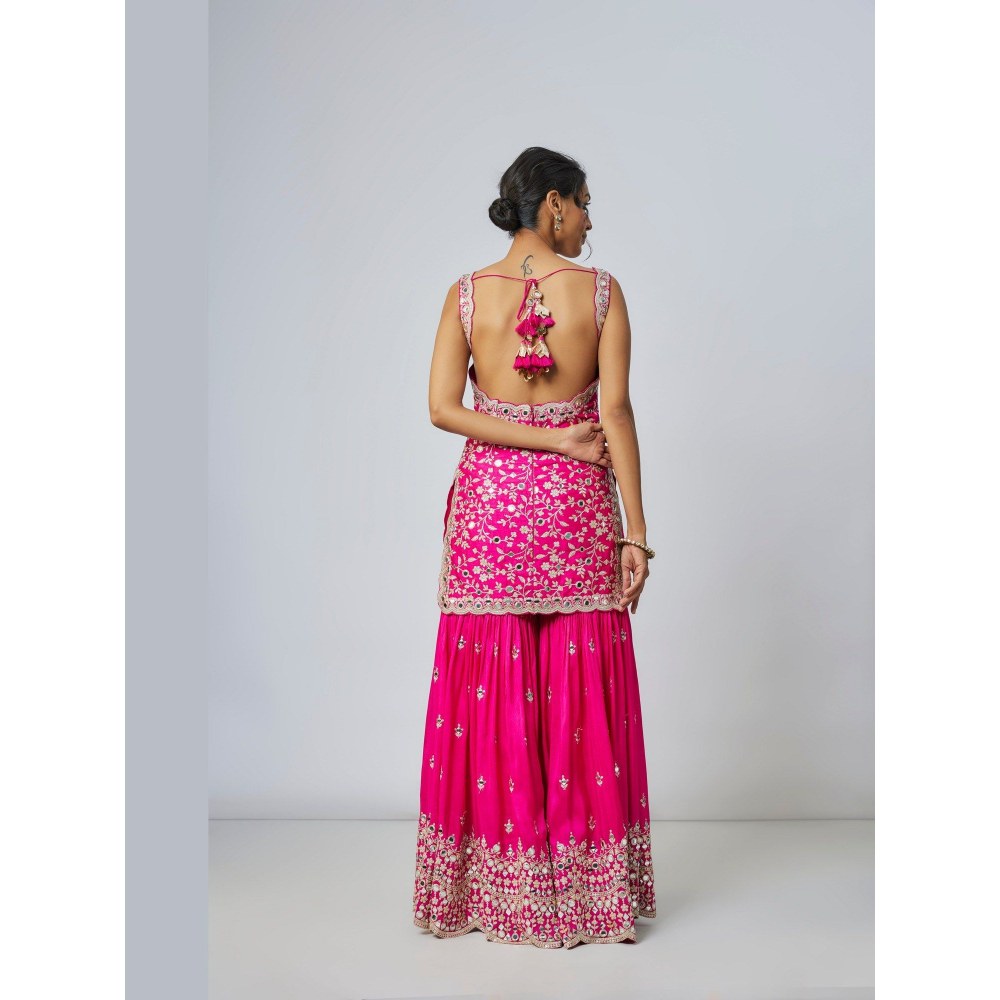 Gopi Vaid Soneera Pink Kurta with Sharara and Dupatta