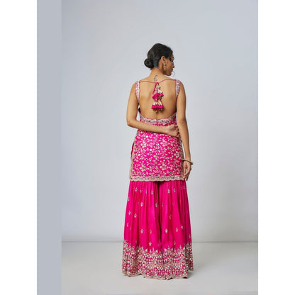 Gopi Vaid Soneera Pink Kurta with Sharara and Dupatta