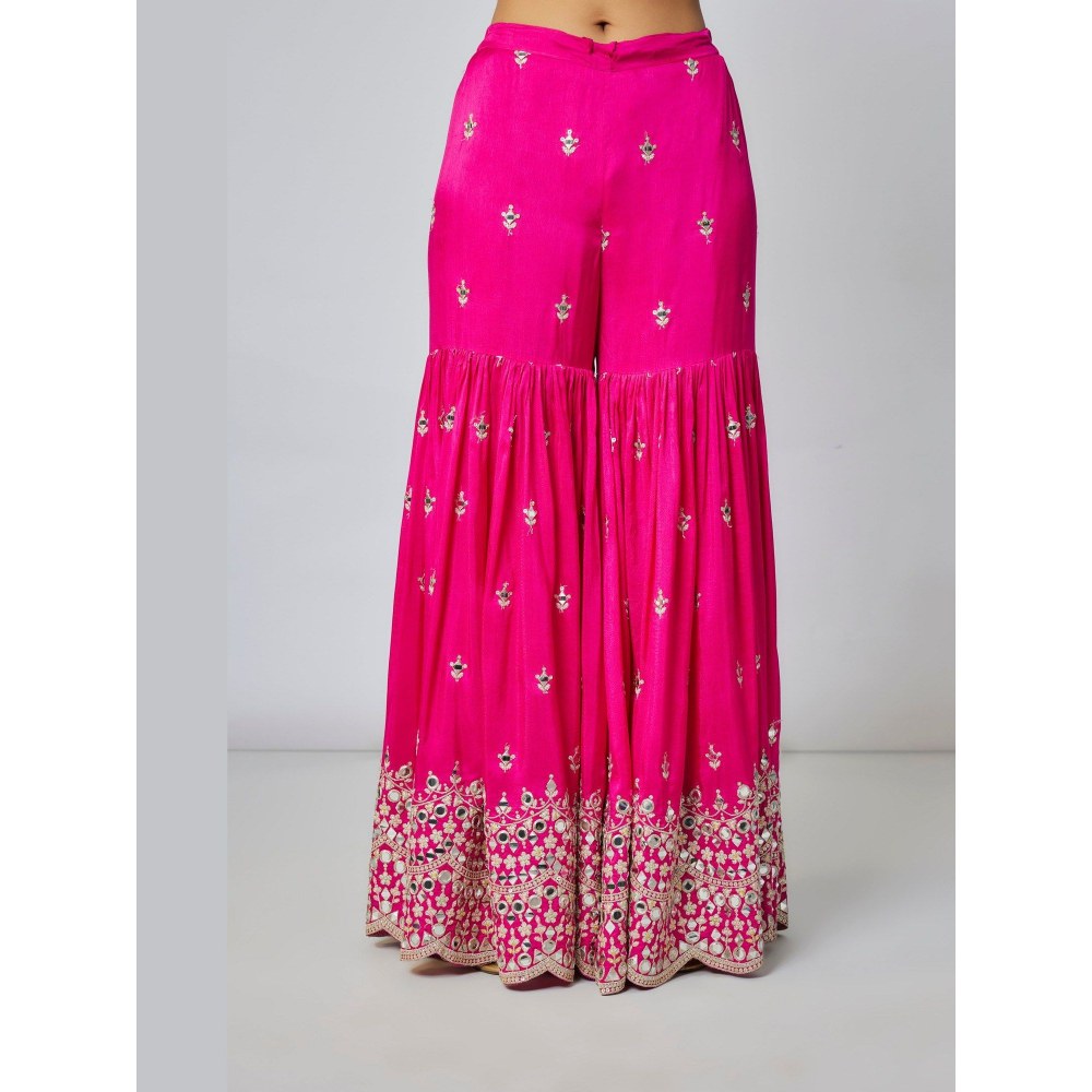 Gopi Vaid Soneera Pink Kurta with Sharara and Dupatta