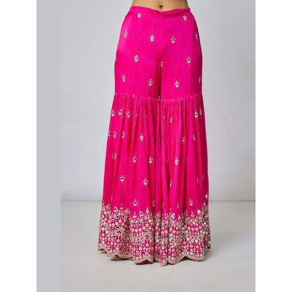 Gopi Vaid Soneera Pink Kurta with Sharara and Dupatta