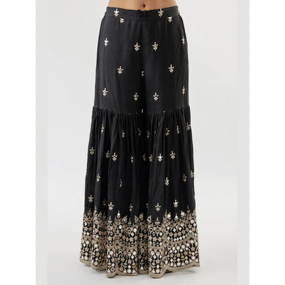Gopi Vaid Akasa Black Top with Sharara