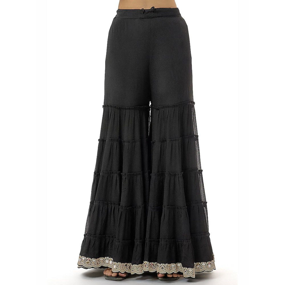 Gopi Vaid Zeya Black Kurta with Sharara