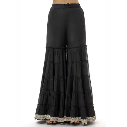 Gopi Vaid Zeya Black Kurta with Sharara