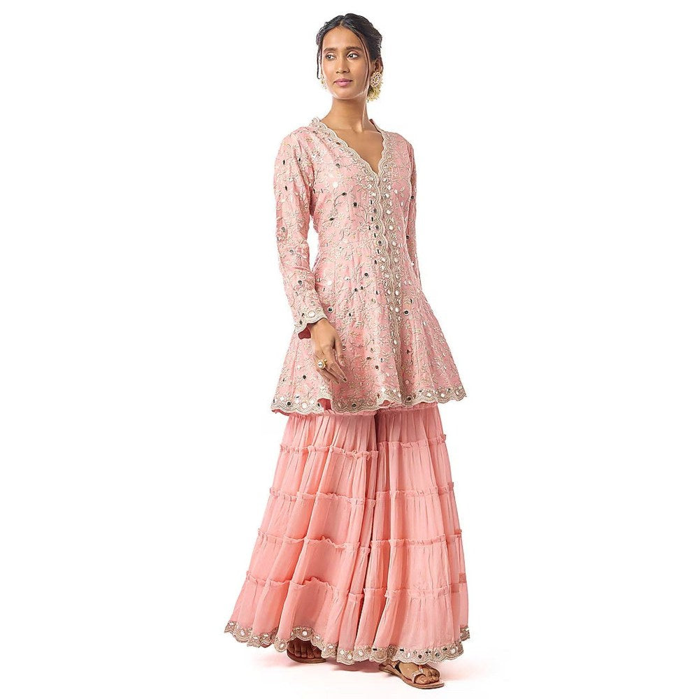 Gopi Vaid Zeya Pink Kurta with Sharara