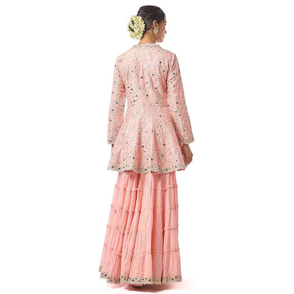 Gopi Vaid Zeya Pink Kurta with Sharara
