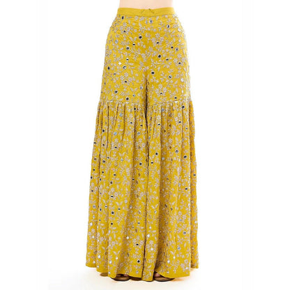 Gopi Vaid Aadhira Yellow Kurta with Sharara and Dupatta