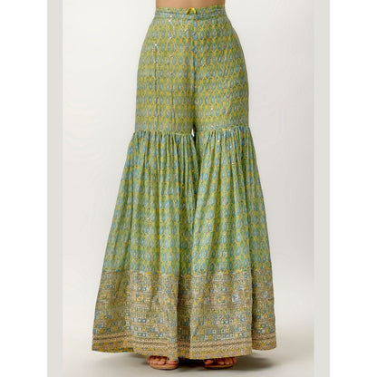 Gopi Vaid Dhruvi Yellow Kurta with Sharara and Dupatta