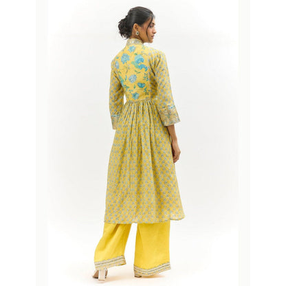 Gopi Vaid Riya Yellow Kurta with Palazzo