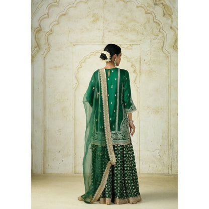 Gopi Vaid Mumtaz Green Kurta with Sharara and Dupatta