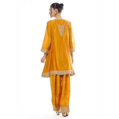 Gopi Vaid Nadia Yellow Kurta with Salwar