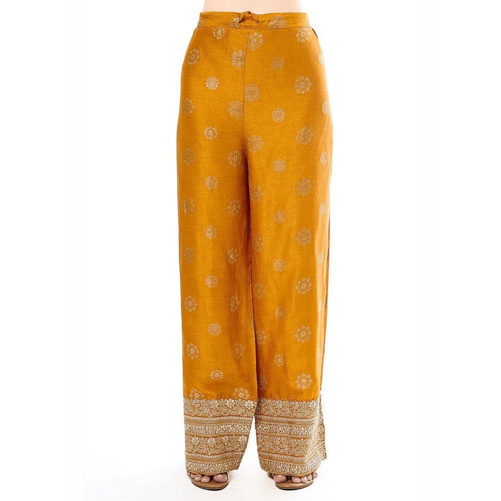 Gopi Vaid Badeeah Mustard Kurta with Palazzo and Dupatta