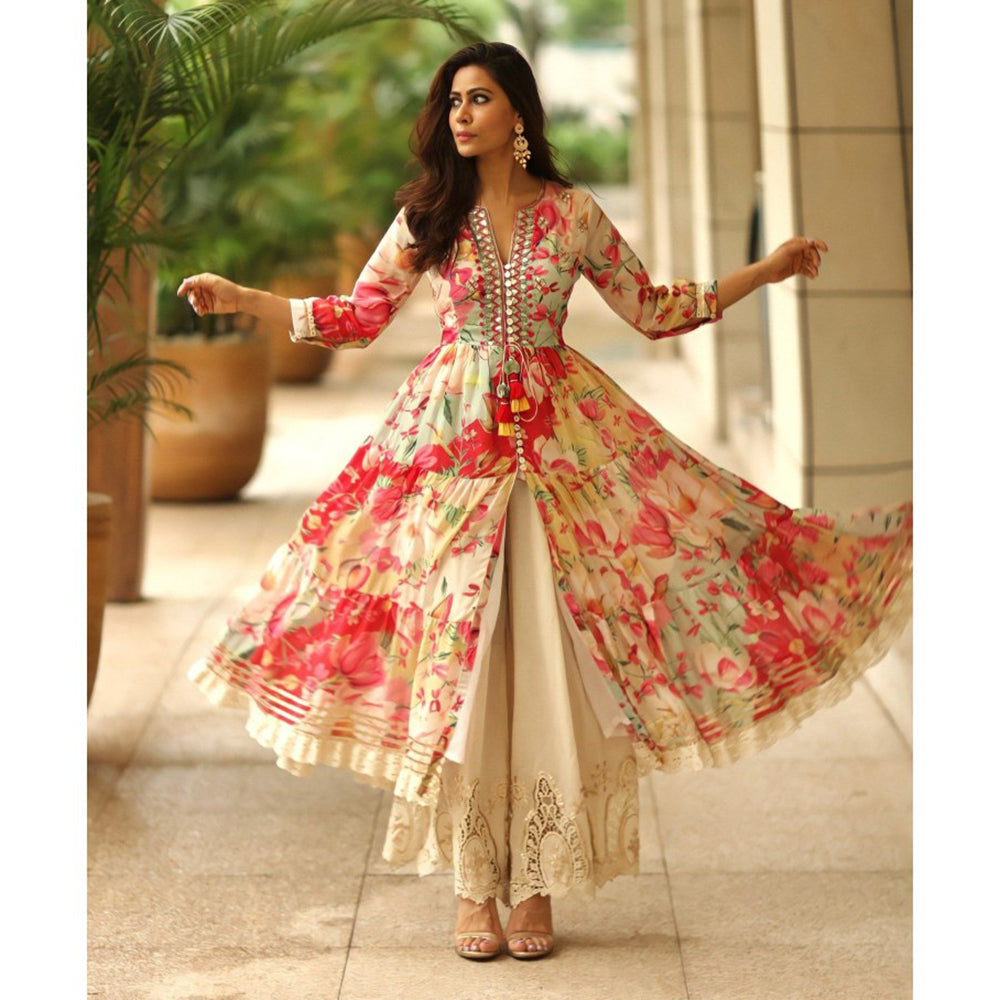 Gopi Vaid Swati Vatsa In Khushi Red Kurta with Palazzo