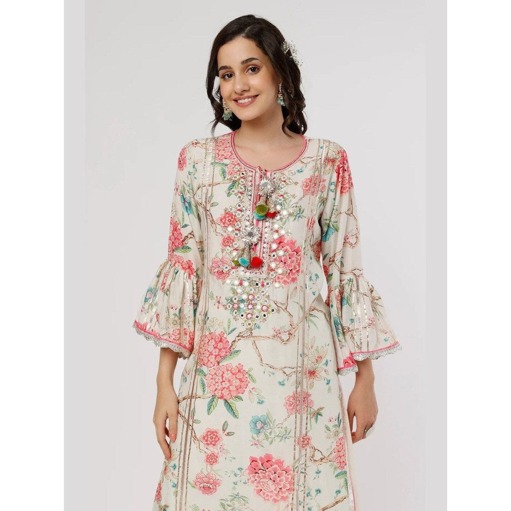 Gopi Vaid Sameesha Ivory Kurta with Palazzo