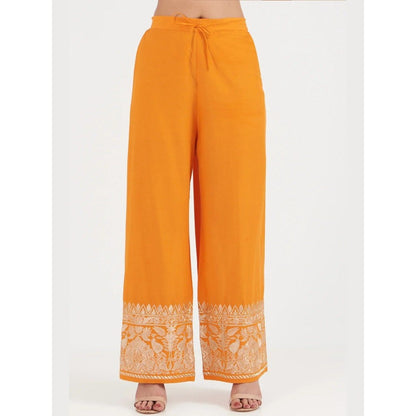 Gopi Vaid New Rati Orange Kurta with Palazzo and Dupatta