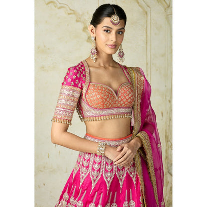 Gopi Vaid Hazrat Pink Skirt with Blouse and Dupatta